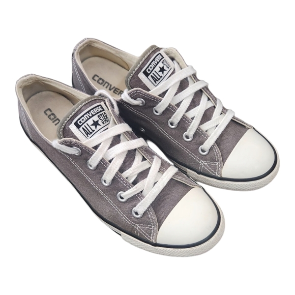 Grey Converse Superstar Canvas Sneakers, Women's 7 - Picture 2 of 8